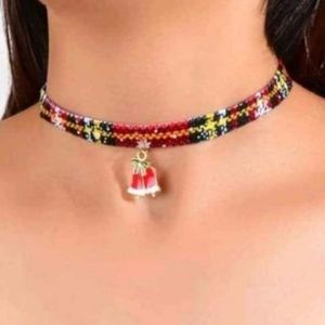 Christmas bell choker necklace